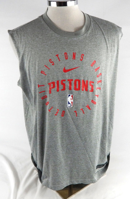 2024-25 Detroit Pistons Team Issued Grey Training Tank Shirt XL 037