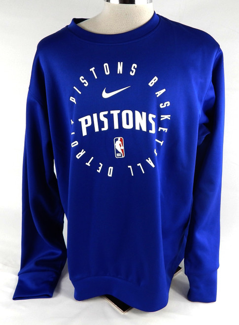 2024-25 Detroit Pistons Team Issued Blue Crewneck Sweatshirt XL 039