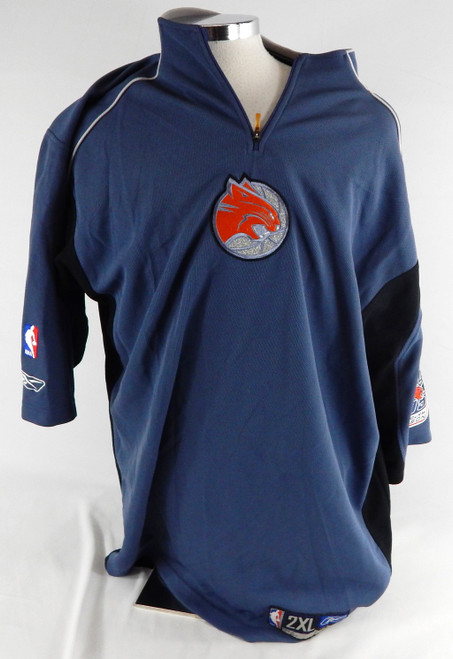 2004-05 Charlotte Bobcats Jason Hart #1 Game Used Navy Shoot Shirt Inaugural P 6