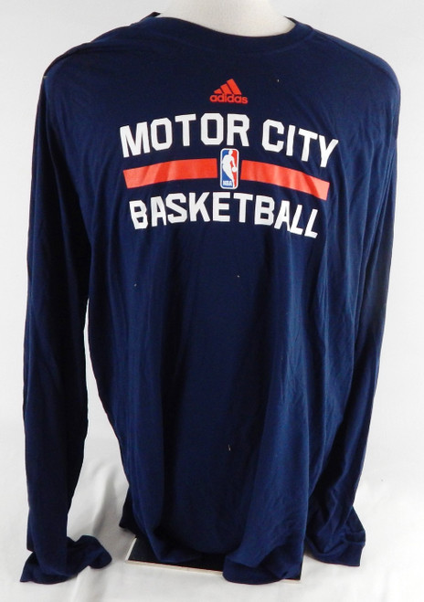 2016-17 Detroit Pistons Team Issued Navy Training Shirt 2XL 310