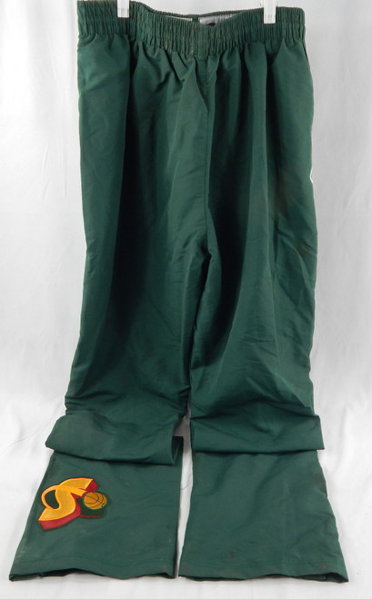 1998-99 Seattle Supersonics Game Issued Green Warm Up Pants 40 998