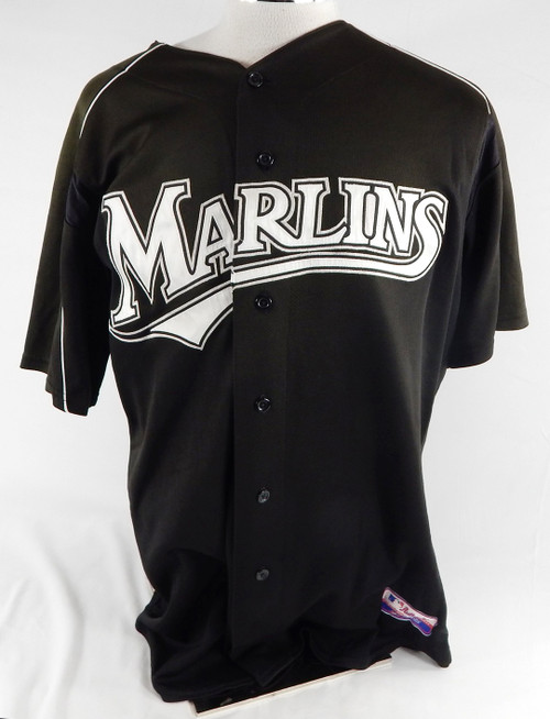 2003-06 Florida Marlins Chris Leroux #17 Game Used Black Jersey BP XL 908