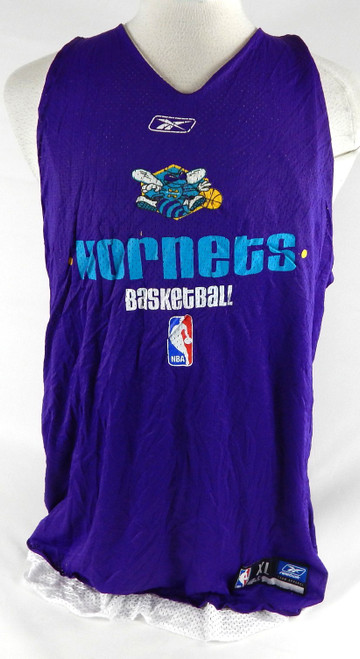 2002-06 New Orleans Hornets #25 Game Used Purple Practice Jersey XL 030