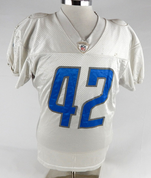 2018 Detroit Lions Devon Kennard #42 Game Used White Practice Jersey  370
