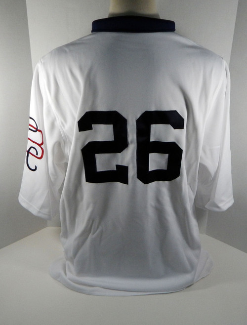 2009 Pittsburgh Pirates #26 Game Issued White Jersey 1909 PBC Style PITT32809