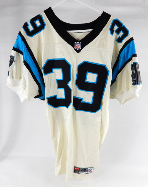 1999 Carolina Panthers Damien Richardson #39 Game Used White Jersey 42 0492