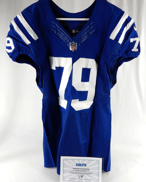 2015 Indianapolis Colts Antonio Garcia #79 Game Issued Pos Used Blue Jersey 48 8