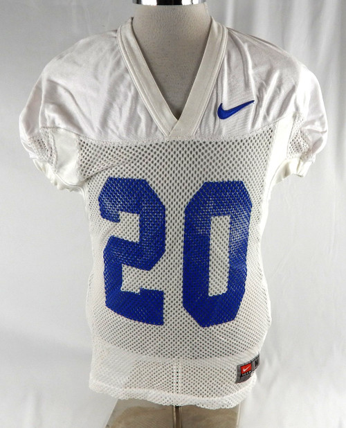 2016-19 Boise State Broncos #20 Game Used White Practice Jersey M 410