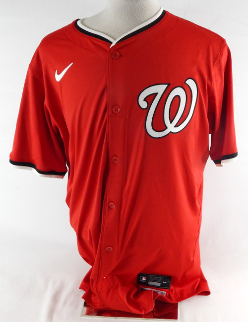 2025 Washington Nationals Nathaniel Lowe #33 Game Issued Red Jersey 46 230