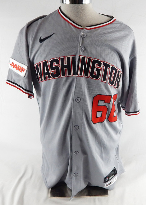 2025 Washington Nationals Zach Brzykcy #66 Game Issued Pos Used Grey Jersey 7