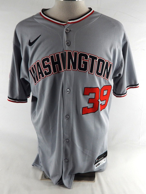 2025 Washington Nationals Lucas Sims #39 Game Issued Grey Jersey 44 293