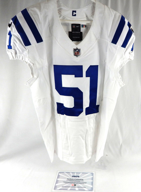 2022 Indianapolis Colts Kwity Paye #51 Game Issued White Jersey 46 550