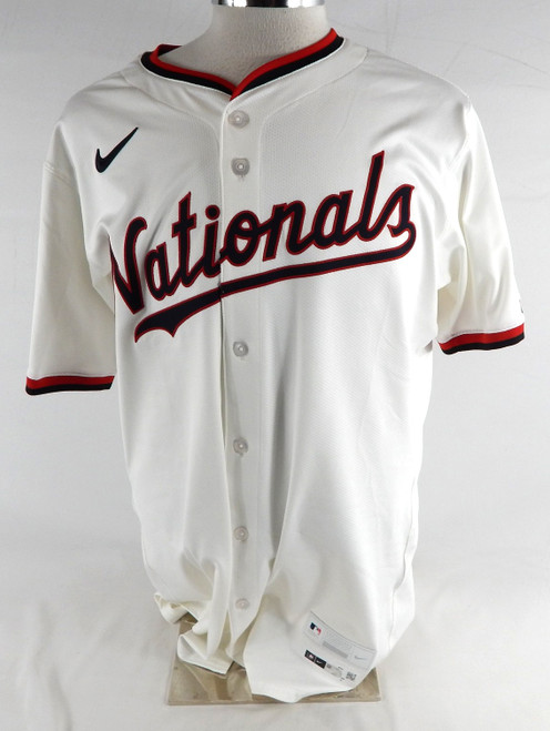 2025 Washington Nationals Jorge Lopez #21 Game Issued White Jersey 46 749