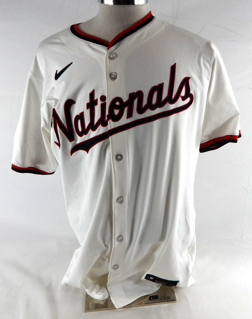 2025 Washington Nationals Juan Yepez #18 Game Issued White Jersey 46 702