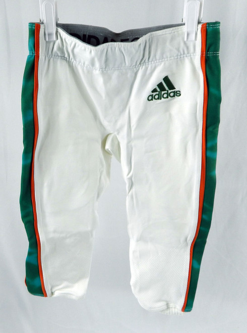 2018 Miami Hurricanes Game Issued White Football Pants M DP110648