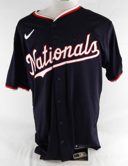 2025 Washington Nationals Mitchell Parker #70 Game Issued Pos Used Navy Jersey 4