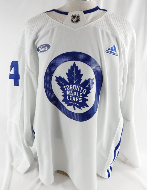 2017-18 Toronto Maple Leafs Connor Dewar #24 Game Used White Practice Jersey 5
