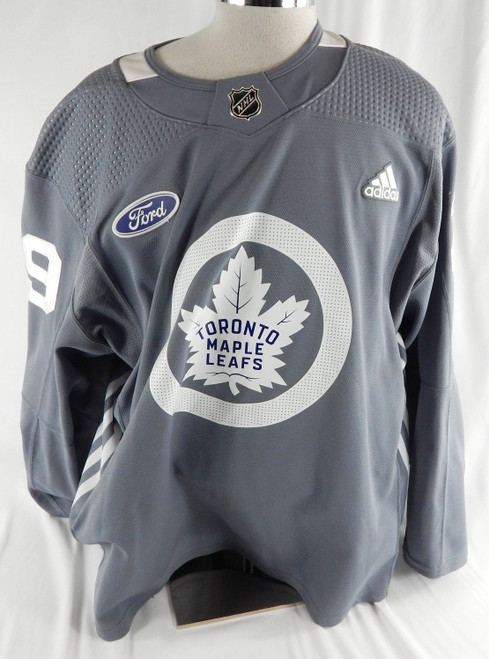 2020-21 Toronto Maple Leafs Pontus Holmberg #29 Game Used Grey Practice Jersey 3