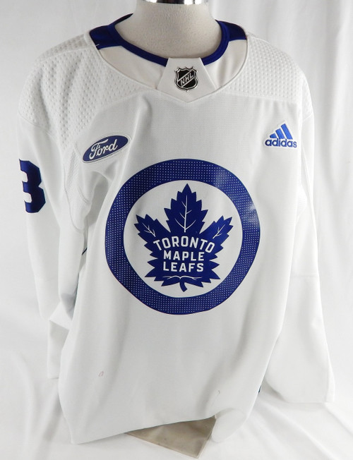 2017-18 Toronto Maple Leafs Jake Muzzin #8 Game Used White Practice Jersey 8