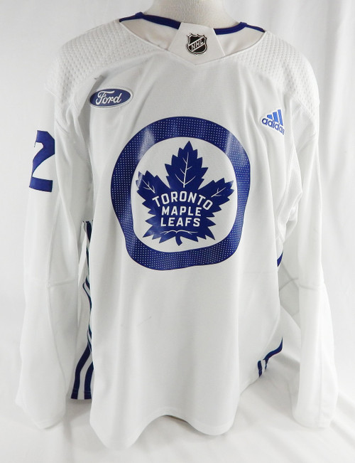 2017-18 Toronto Maple Leafs Jake McCabe #22 Game Used White Practice Jersey 0