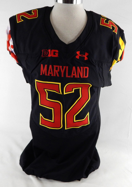 2018 Maryland Terrapins Oluwaseun Oluwatimi #52 Game Issued Black Jersey 1