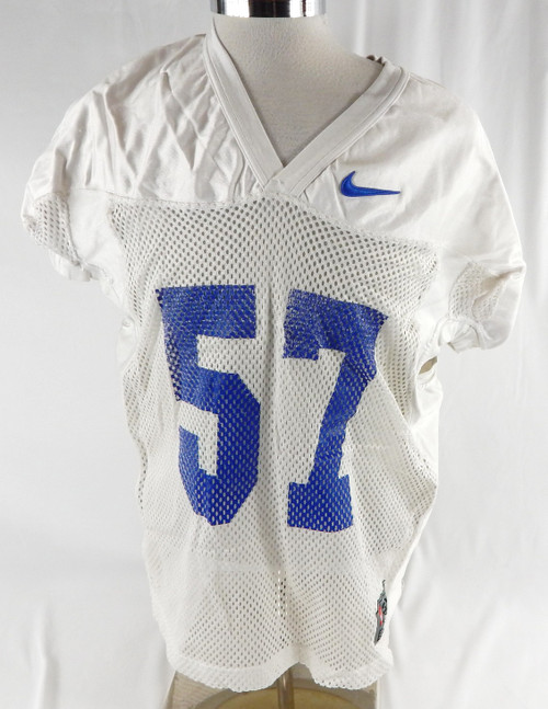 2016-19 Boise State Broncos #57 Game Used White Practice Jersey 3XL 459
