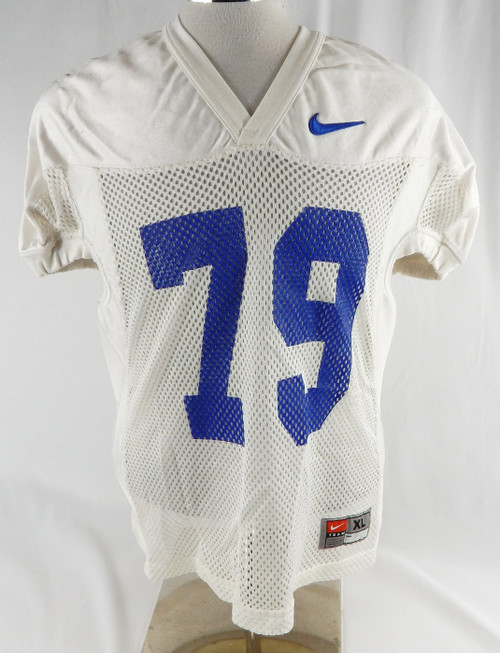 2016-19 Boise State Broncos #79 Game Used White Practice Jersey XL 462