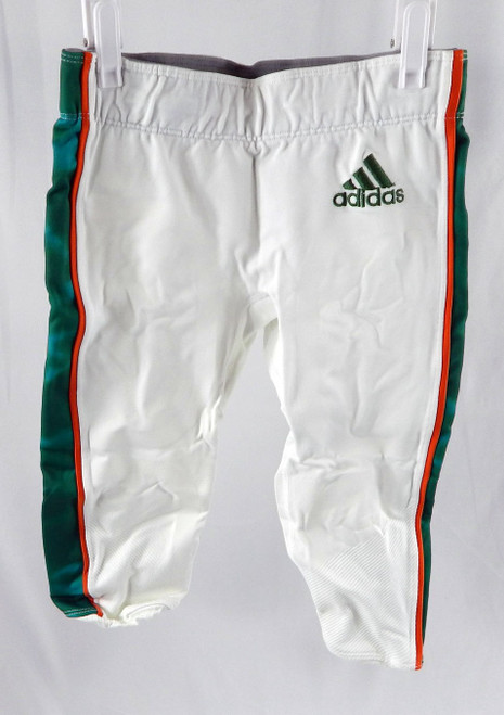 2018 Miami Hurricanes Game Issued White Football Pants M DP110652