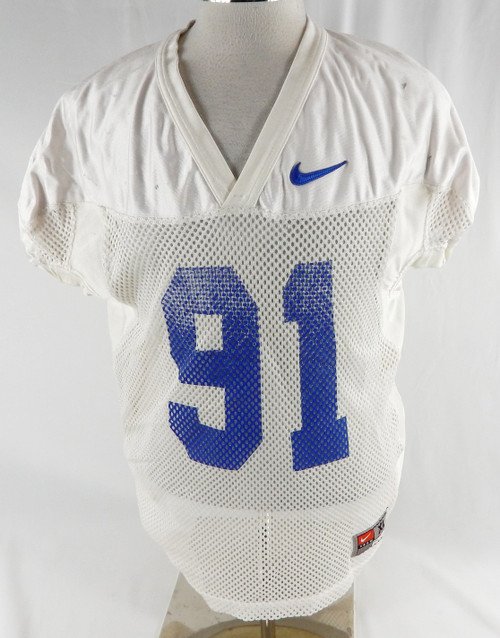2016-19 Boise State Broncos #91 Game Used White Practice Jersey XL 464