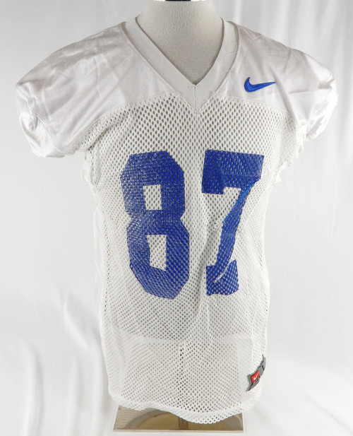 2018 Boise State Broncos #87 Game Used White Practice Jersey L 466