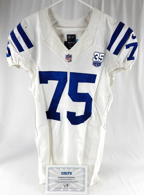 2018 Indianapolis Colts Zack Golditch #75 Game Issued P Used White Jersey 35 P 7