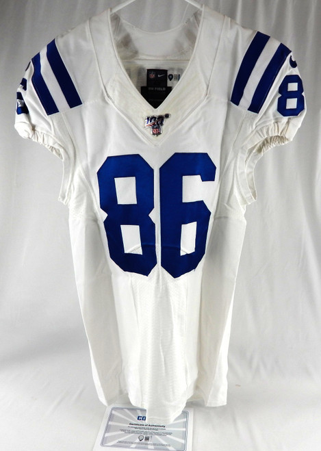 2019 Indianapolis Colts Dontrelle Inman #86 Game Issued White Jersey 100 P 42 1