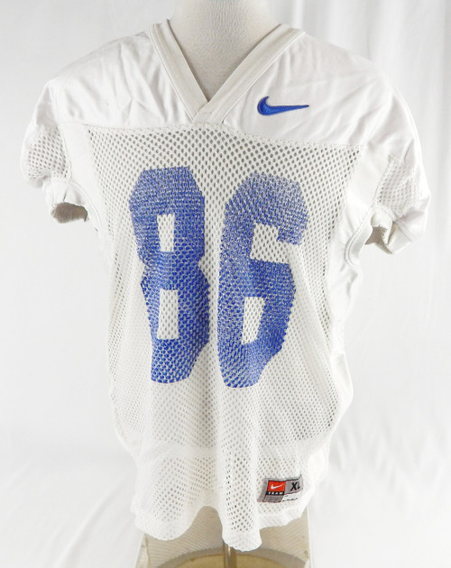2016-19 Boise State Broncos #86 Game Used White Practice Jersey XL 348