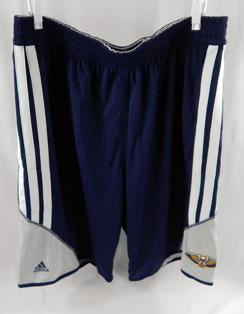 2013-14 New Orleans Pelicans Game Issued Navy Warm Up Shorts 4XL2 DP110624
