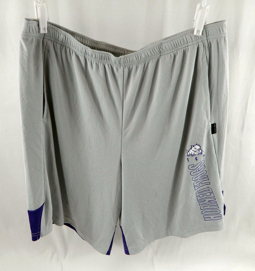 2020 Texas Christian TCU Horned Frogs Team Issued Grey Work Out Shorts XXL 10631