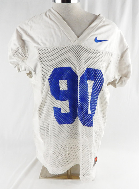 2016-19 Boise State Broncos #90 Game Used White Practice Jersey XXL 350