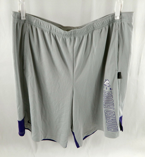 2020 Texas Christian TCU Horned Frogs Team Issued Grey Work Out Shorts XXL 10632