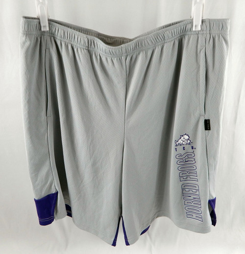 2020 Texas Christian TCU Horned Frogs Team Issued Grey Work Out Shorts XXL 10634