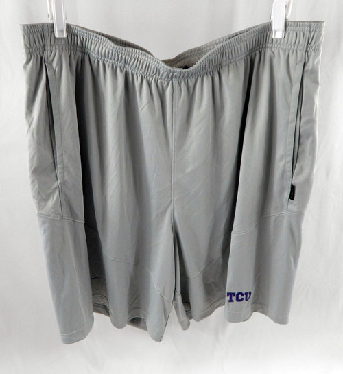 2021 Texas Christian TCU Horned Frogs Team Issued Grey Work Out Shorts XXLT 0636