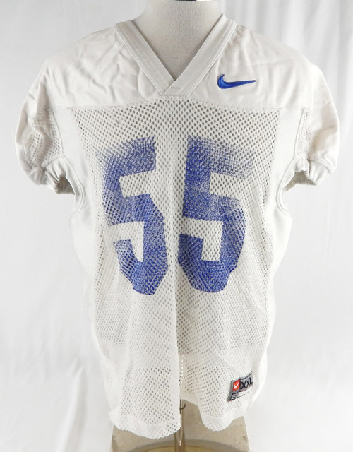 2016-19 Boise State Broncos #55 Game Used White Practice Jersey XXL 351