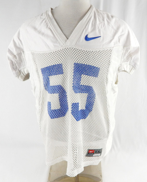 2016-19 Boise State Broncos #55 Game Used White Practice Jersey XXL 353