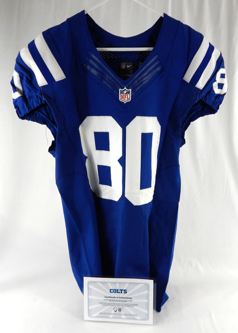 2016 Indianapolis Colts Mike McFarland #80 Game Issued P Used Blue Jersey 44 510
