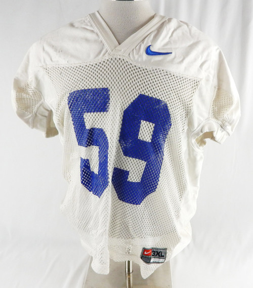 2016-19 Boise State Broncos #59 Game Used White Practice Jersey 3XL 352