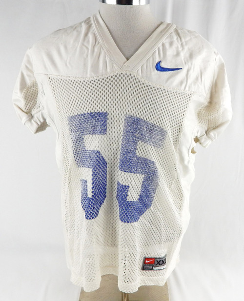 2016-19 Boise State Broncos #55 Game Used White Practice Jersey XXL 354