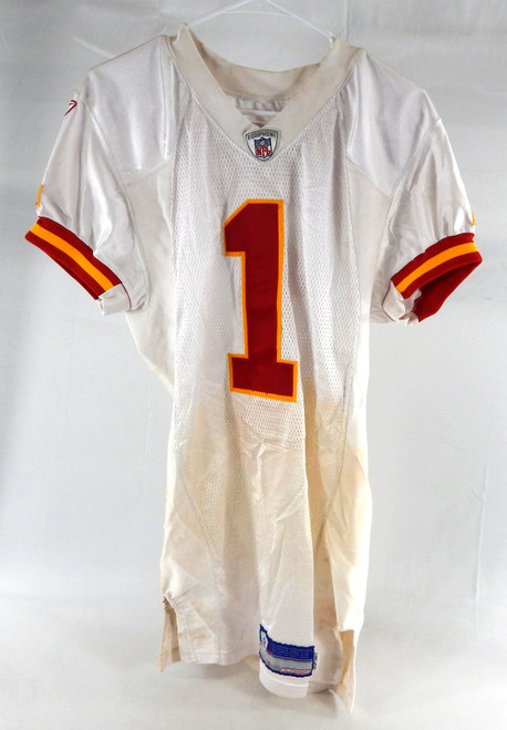 2002 Kansas City Chiefs Lawrence Tynes #1 Game Issued White Jersey 44 323