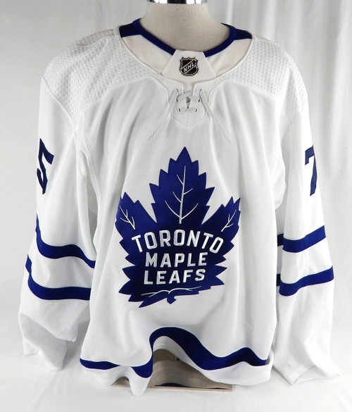 2020-21 Toronto Maple Leafs Pavel Gogolev #75 Game Used White Jersey 58 667