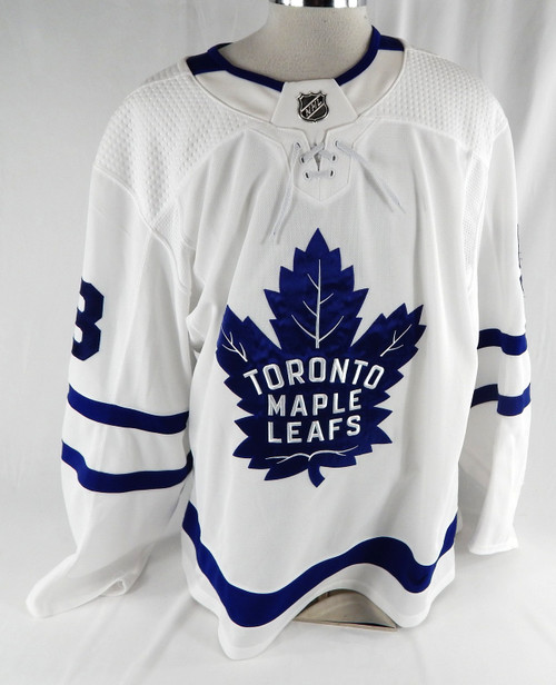 2019-20 Toronto Maple Leafs Ryan Johnston #58 Game Used White Jersey 56 673