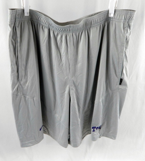 2021 Texas Christian TCU Horned Frogs Team Issued Grey Work Out Shorts XXLT 0637