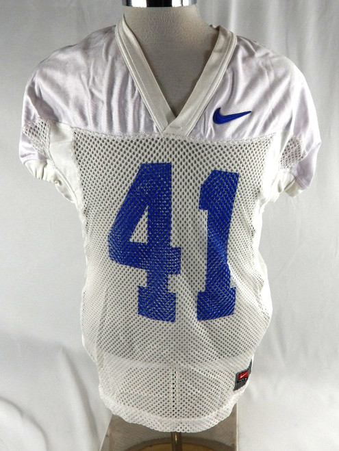 2016-19 Boise State Broncos #41 Game Used White Practice Jersey L 403