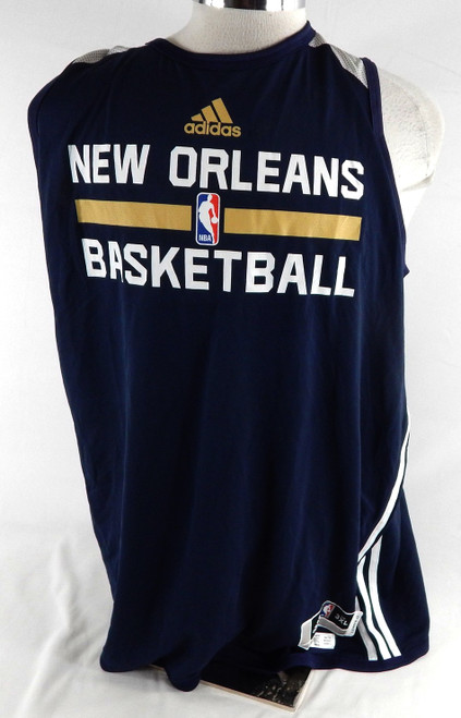 2014-15 New Orleans Pelicans Game Issued Navy Practice Jersey 3XL 058